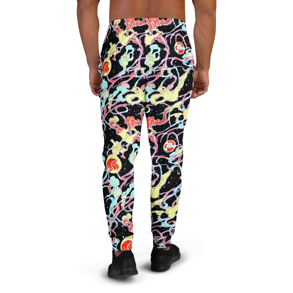 Galactic Whirl on Men's Joggers — Back