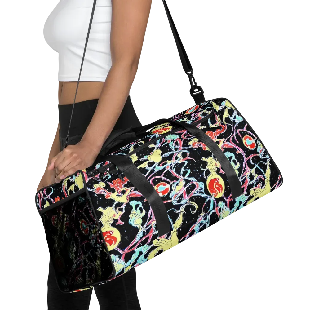Galactic Whirl on Duffle Bag — Front