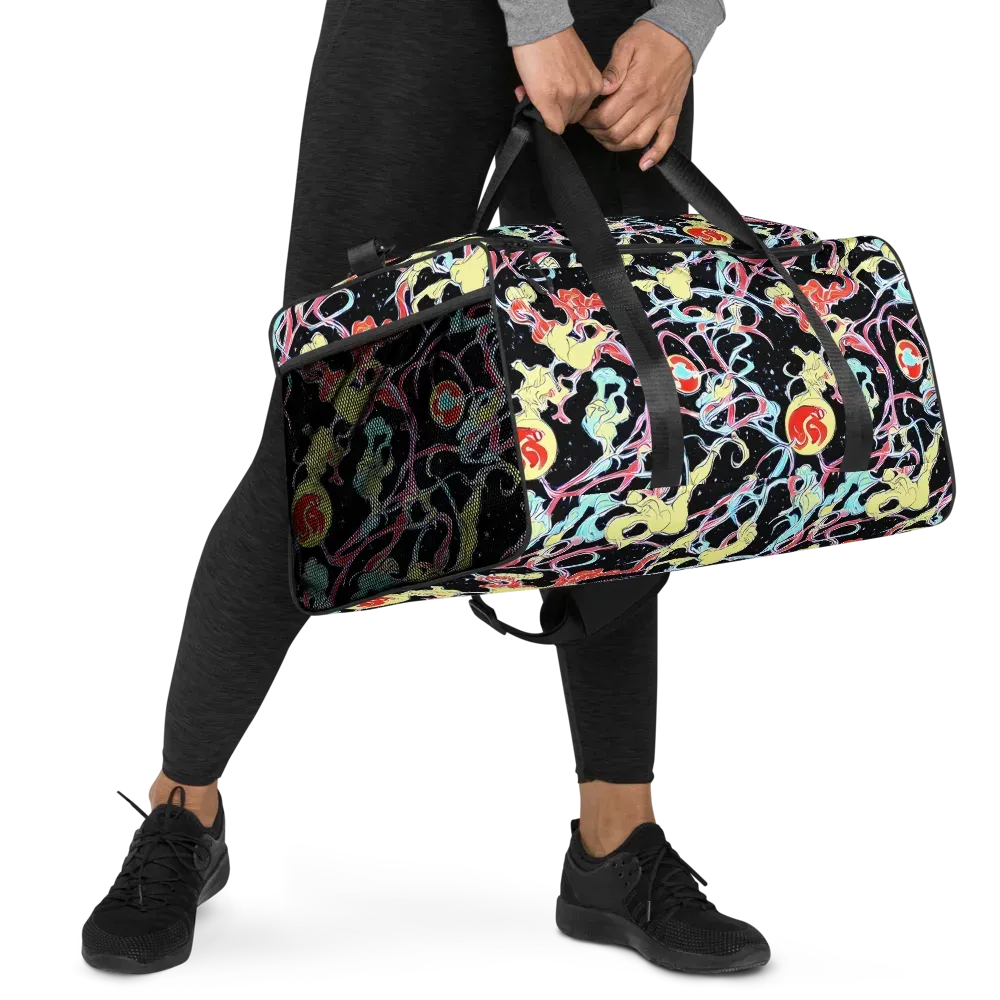 Galactic Whirl on Duffle Bag — Right Front