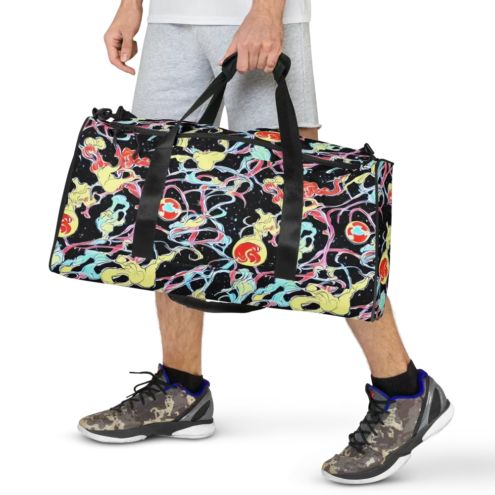 Galactic Whirl on Duffle Bag — Front