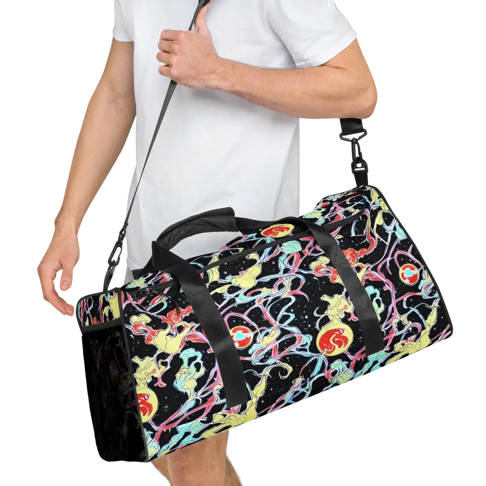 Galactic Whirl on Duffle Bag — Right Front