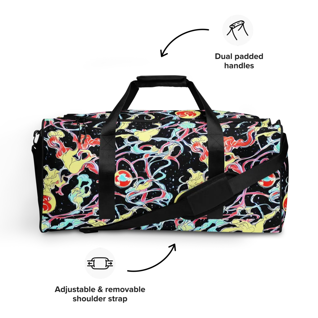 Galactic Whirl on Duffle Bag — Front