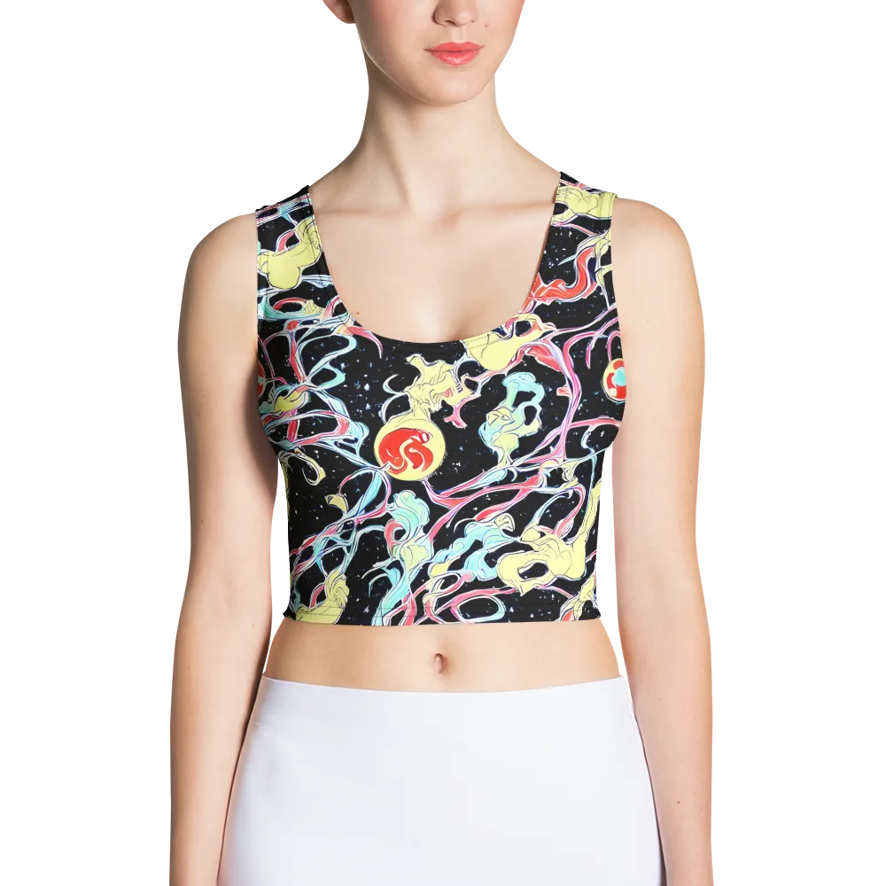 Galactic Whirl on Crop Top — Front