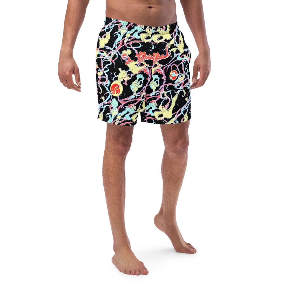Galactic Whirl on Swim Trunks — Front