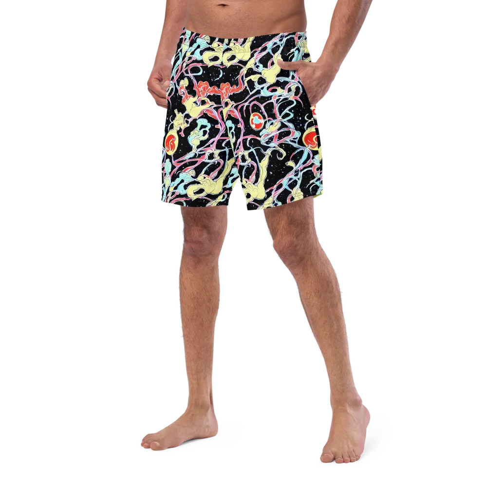 Galactic Whirl on Swim Trunks — Left Front