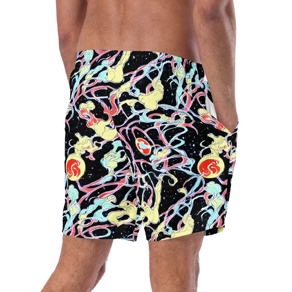 Galactic Whirl on Swim Trunks — Right Back