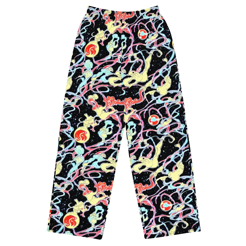 Galactic Whirl on Wide-Leg Pants — Front