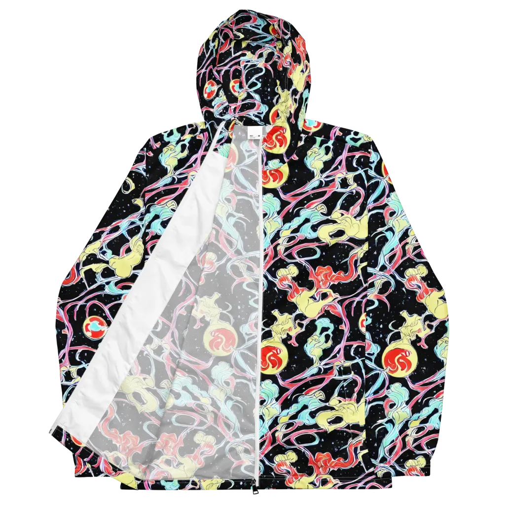 Galactic Whirl on Men's Windbreaker — Front