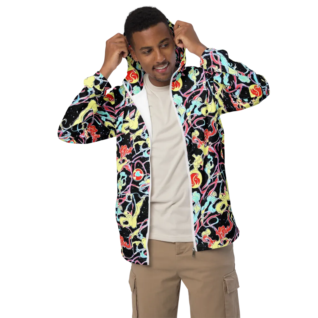 Galactic Whirl on Men's Windbreaker — Front
