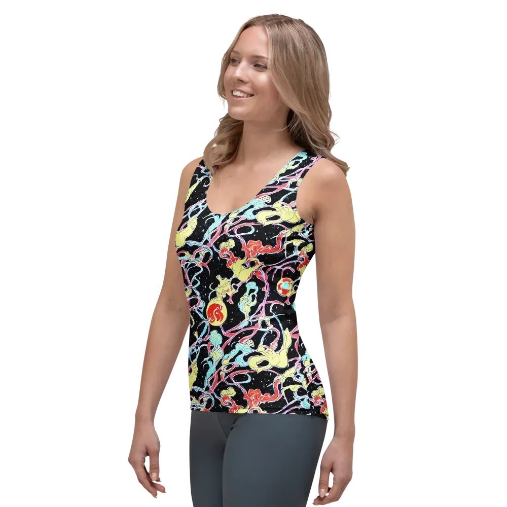 Galactic Whirl on Women's Tank Top — Left Front