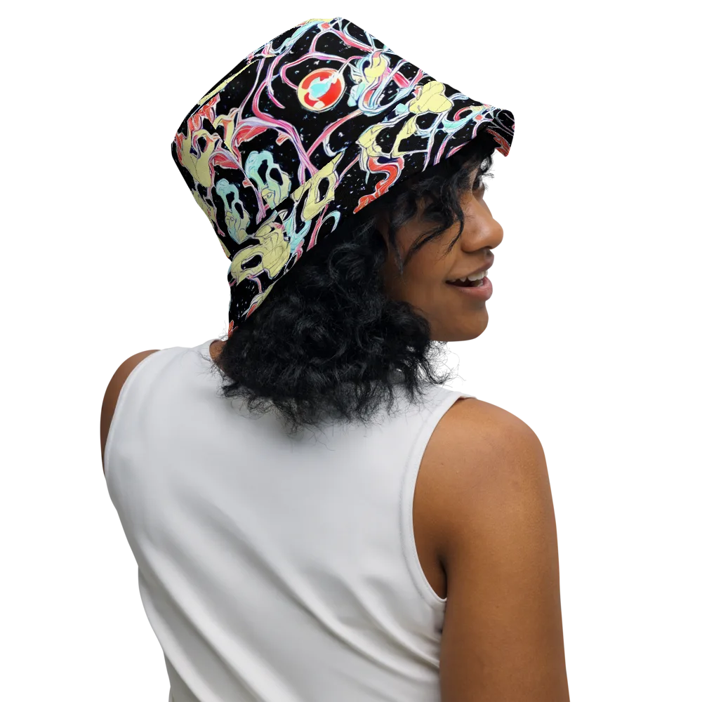 Galactic Whirl on Reversible Bucket Hat — Right Outside
