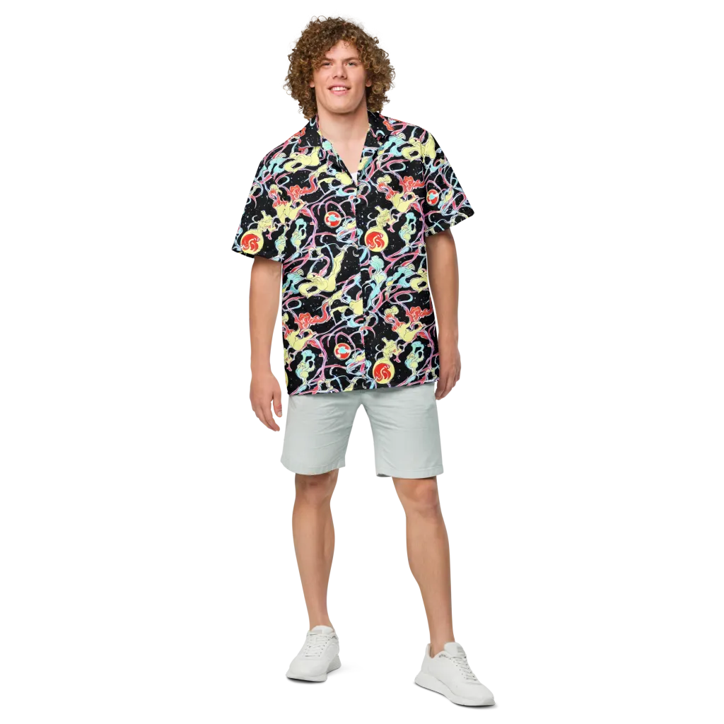 Galactic Whirl on Button Shirt — Front