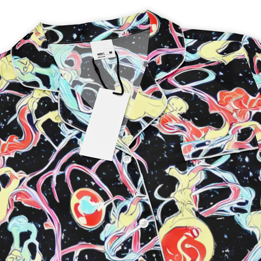 Galactic Whirl on Women's Short Sleeve Pajama Top — Product details