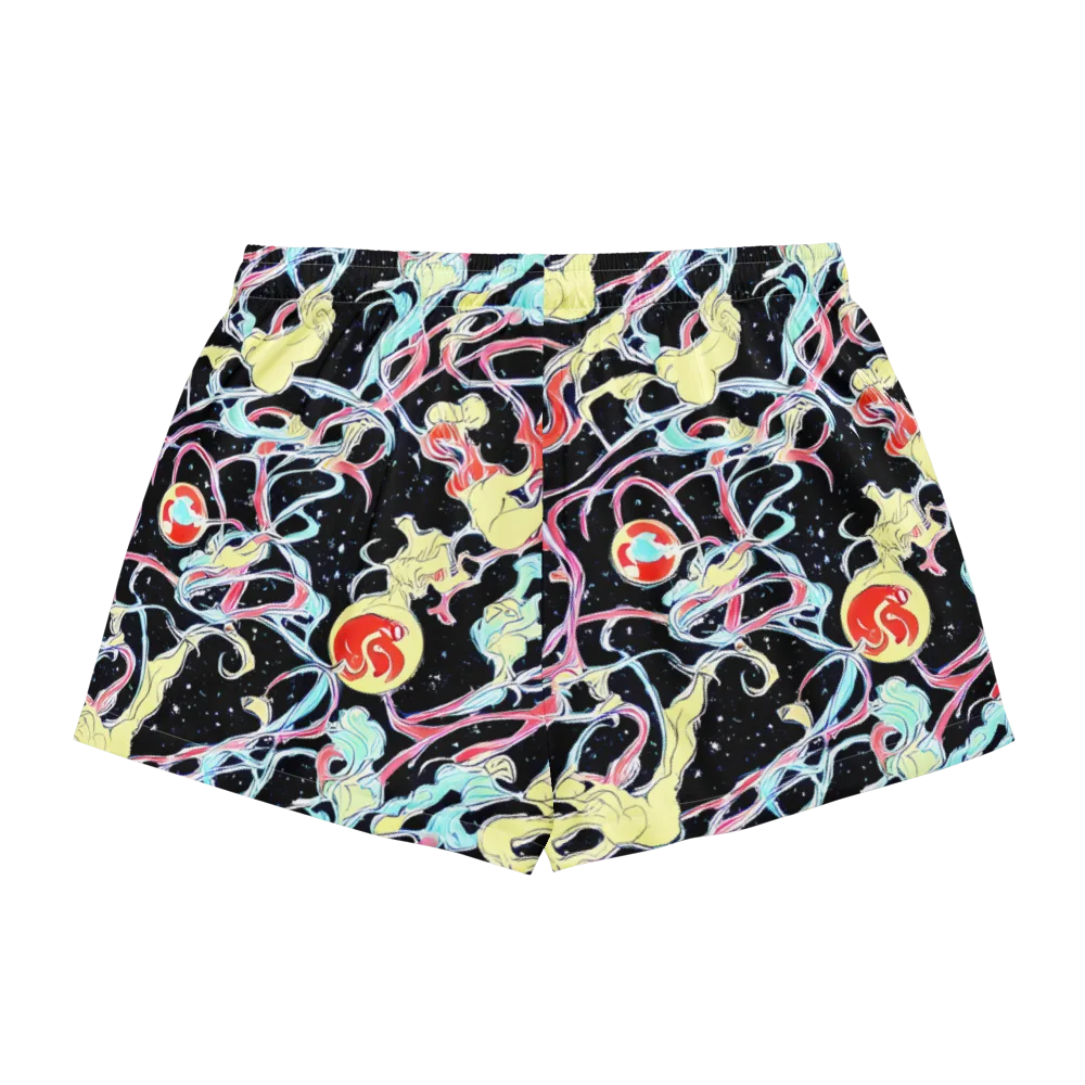 Galactic Whirl on Women's Pajama Shorts — Back