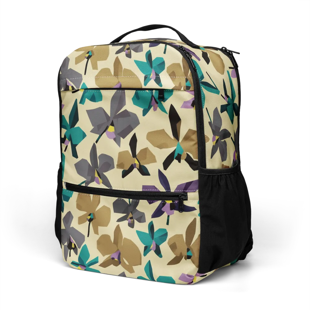 Indigo Petal Circuit on Utility Backpack — Left Front
