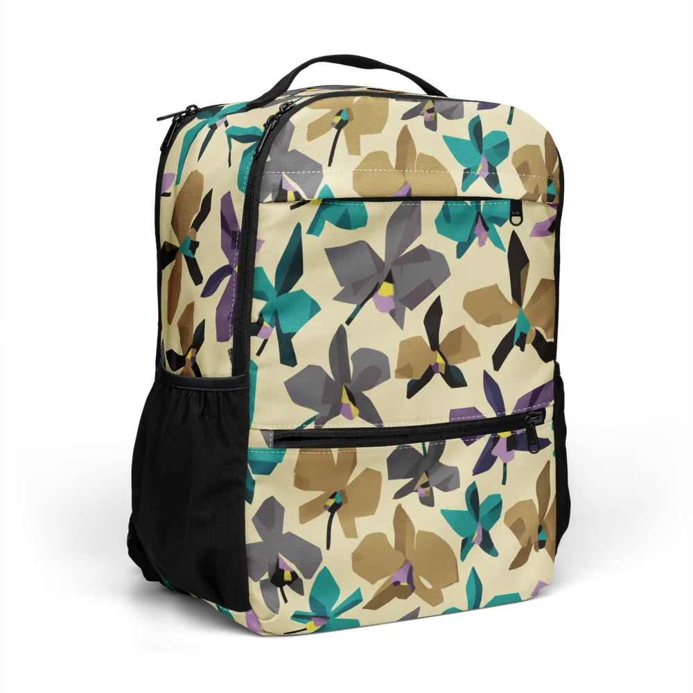 Indigo Petal Circuit on Utility Backpack — Right Front