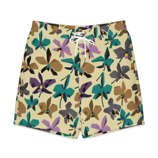 Indigo Petal Circuit on a Men's Board Shorts