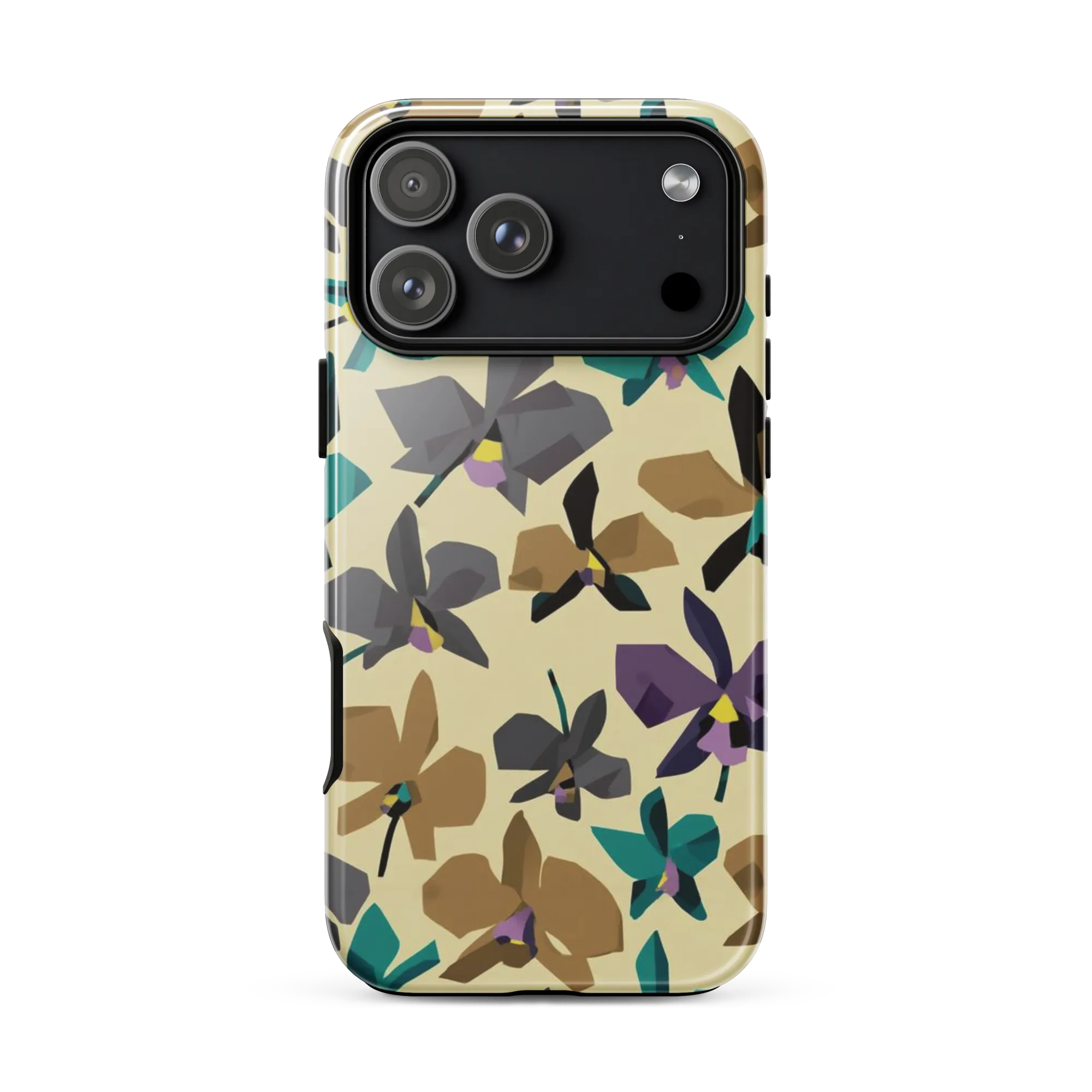 Indigo Petal Circuit on Tough Case for iPhone® — Front