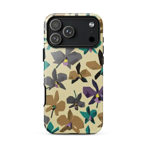 Indigo Petal Circuit on a Tough Case for iPhone®