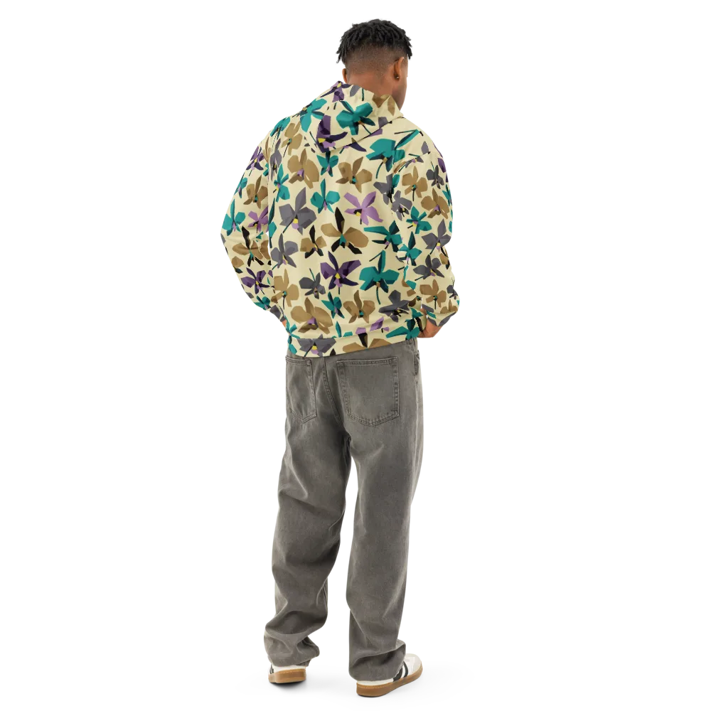Indigo Petal Circuit on Cotton Hoodie — Back