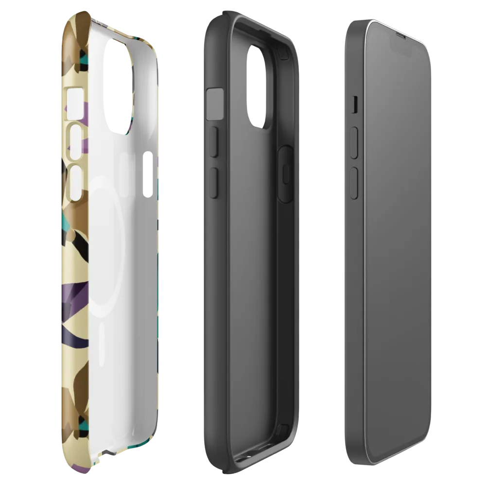 Indigo Petal Circuit on MagSafe Tough Case for iPhone® — Front