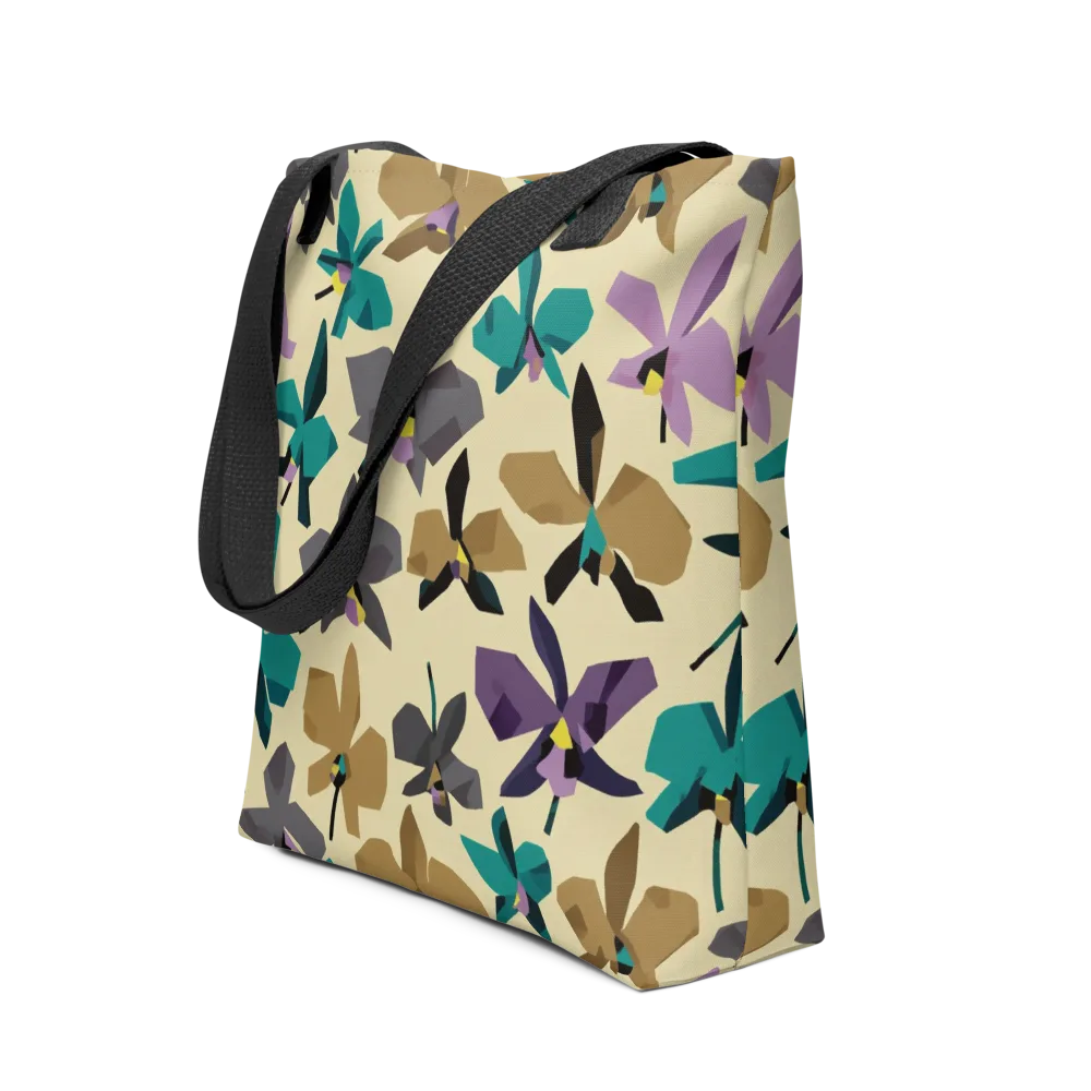 Indigo Petal Circuit on Tote Bag — Front