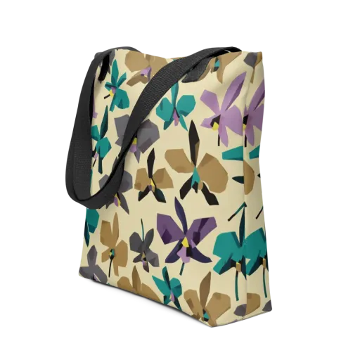 Indigo Petal Circuit on a Tote Bag