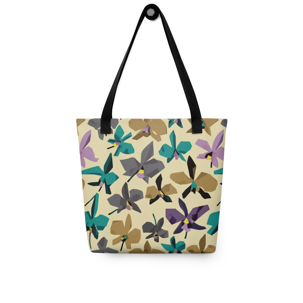 Indigo Petal Circuit on Tote Bag — Front