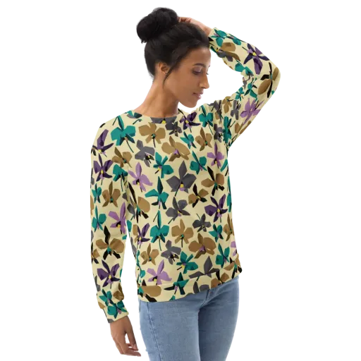 Indigo Petal Circuit on a Sweatshirt