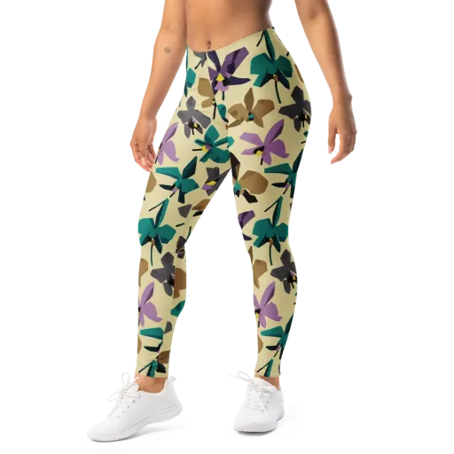 Indigo Petal Circuit on a Leggings