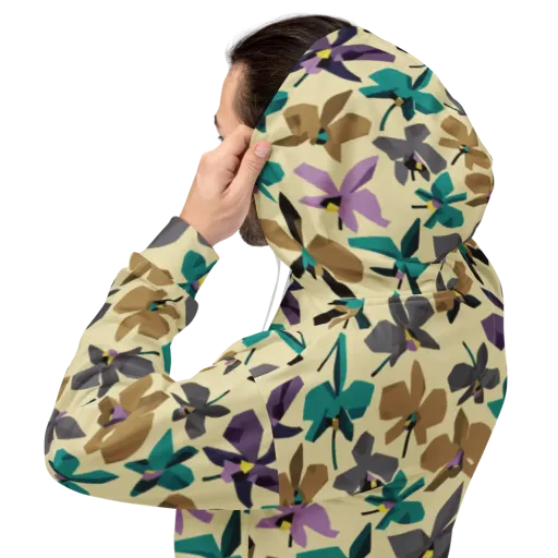 Indigo Petal Circuit on a Hoodie