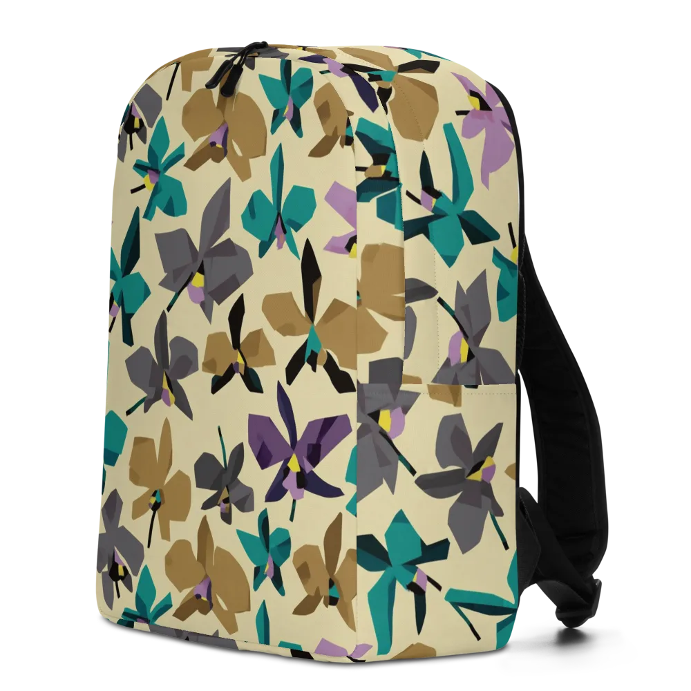 Indigo Petal Circuit on Minimalist Backpack — Left