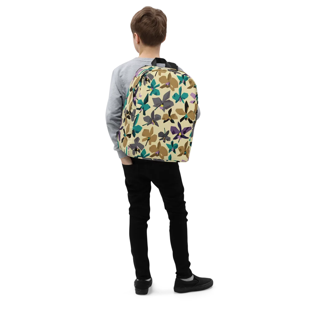 Indigo Petal Circuit on Minimalist Backpack — Right Front