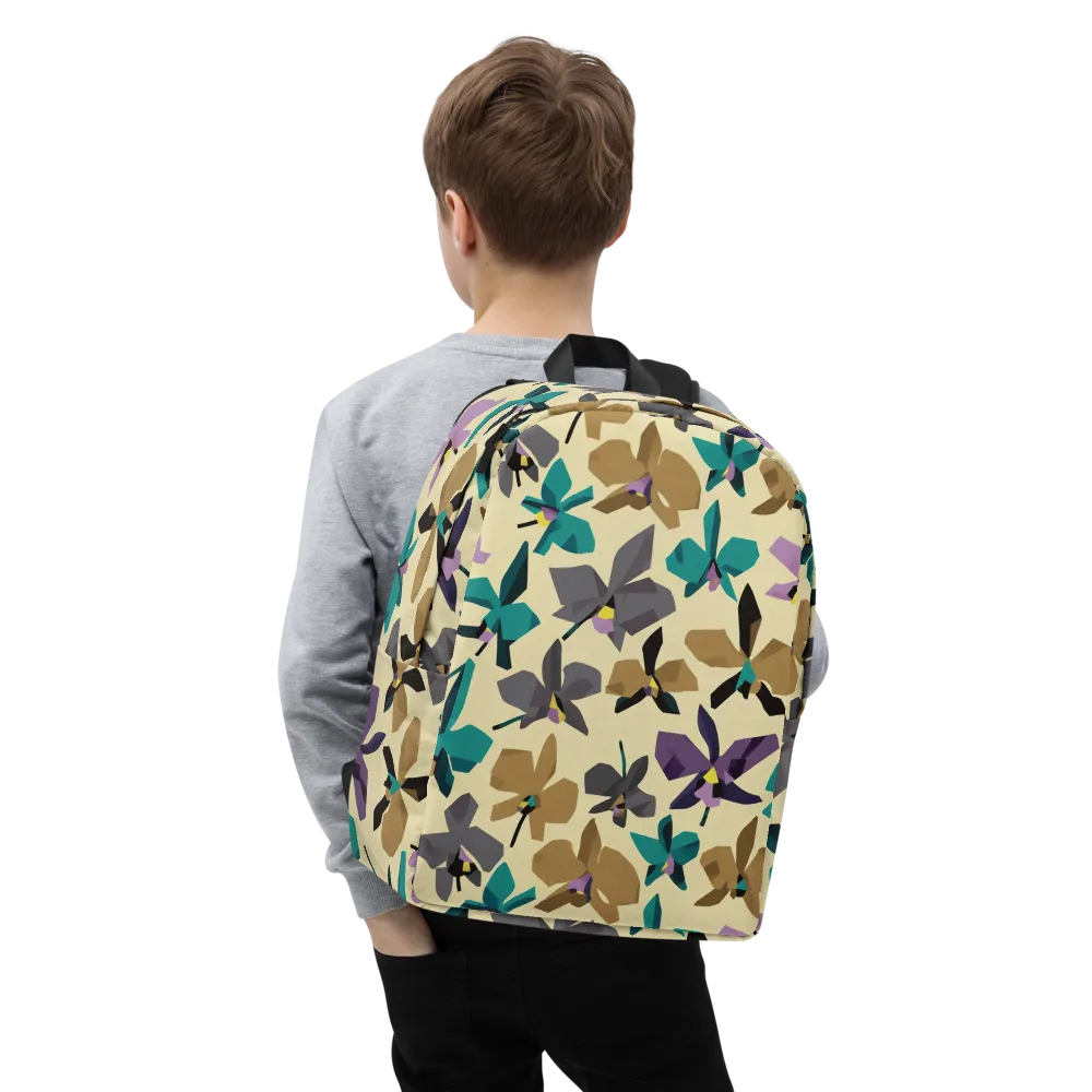 Indigo Petal Circuit on Minimalist Backpack — Zoomed-in