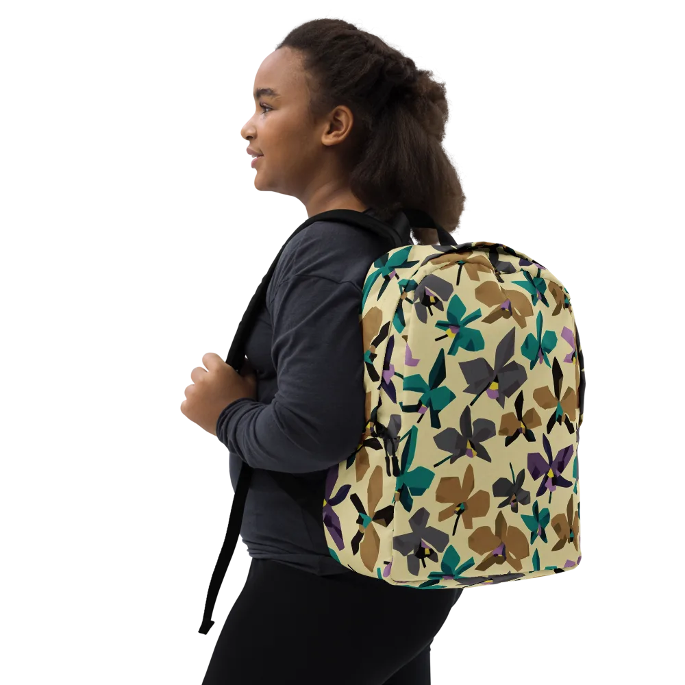 Indigo Petal Circuit on Minimalist Backpack — Right Front