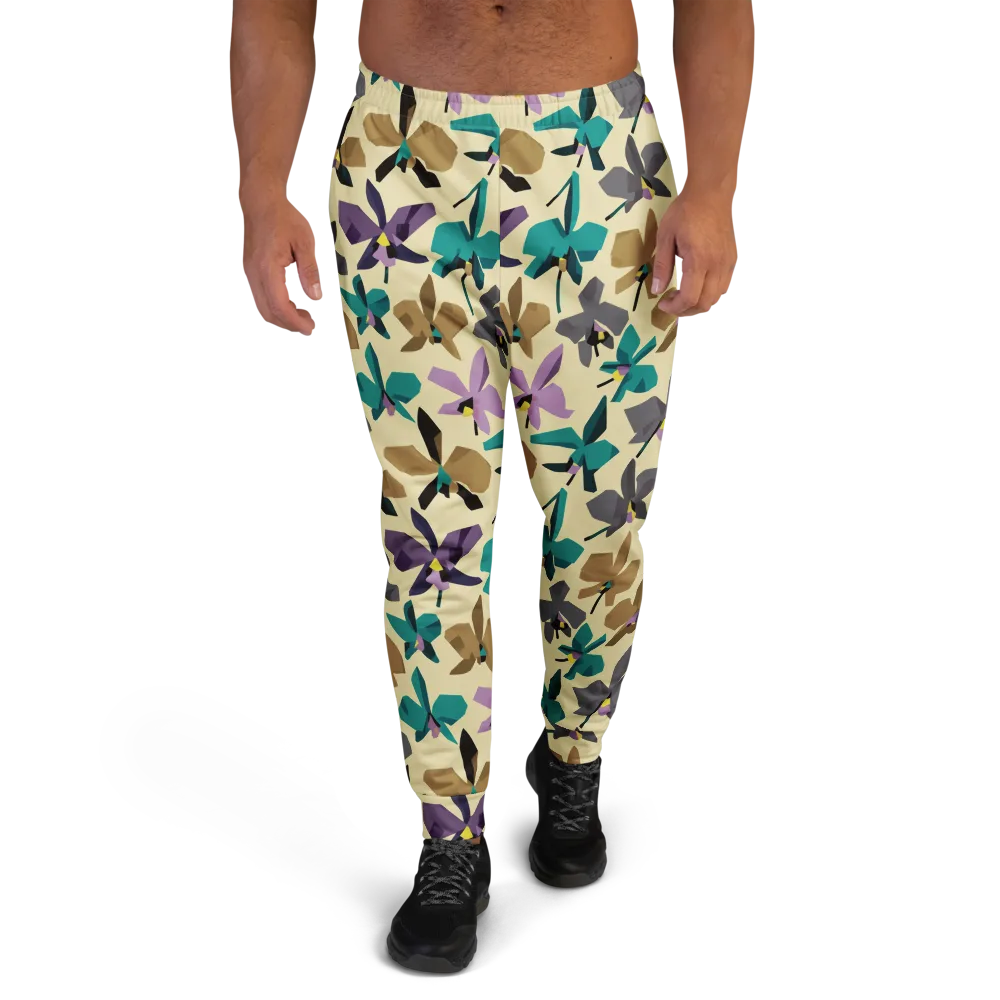 Indigo Petal Circuit on Men's Joggers — Front