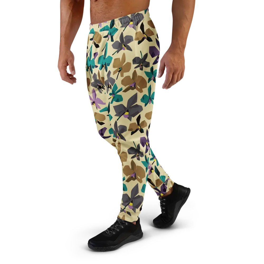 Indigo Petal Circuit on Men's Joggers — Left