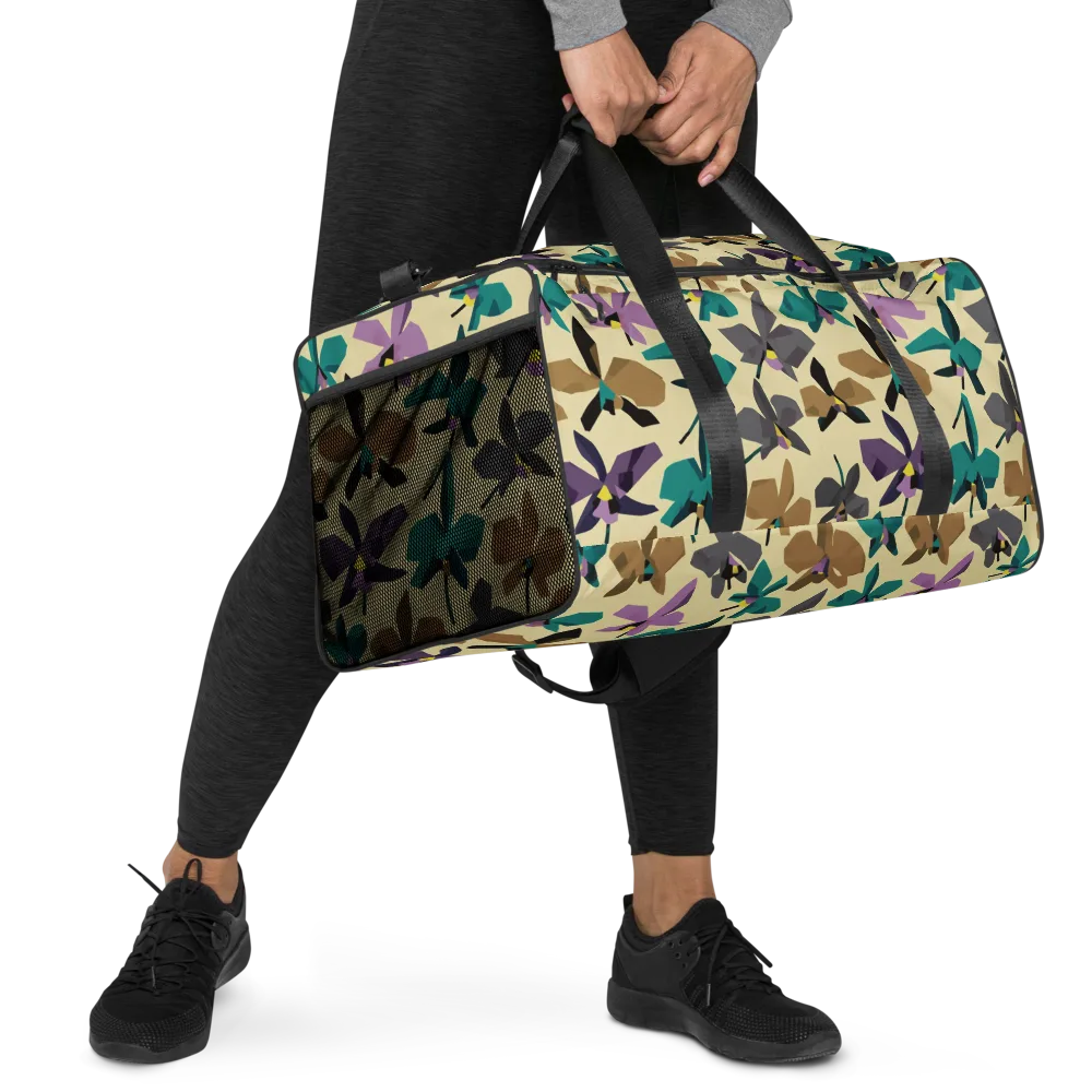 Indigo Petal Circuit on Duffle Bag — Right Front