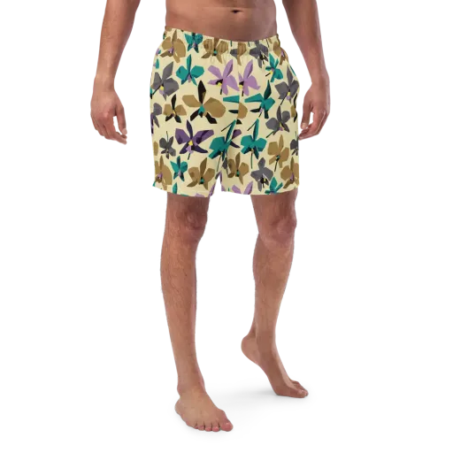 Indigo Petal Circuit on a Swim Trunks