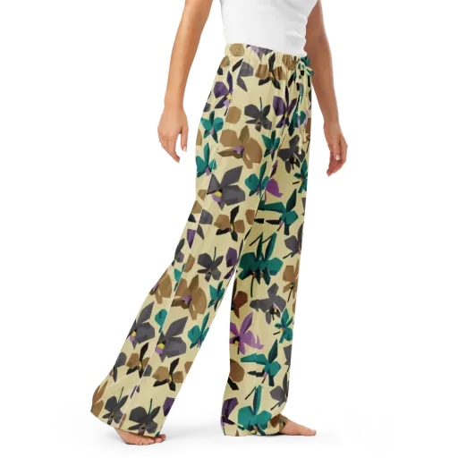Indigo Petal Circuit on a Women's Pajama Pants
