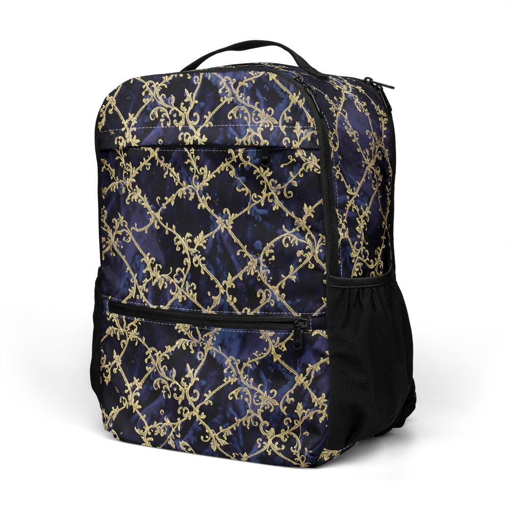 Midnight Filigree on Utility Backpack — Left Front