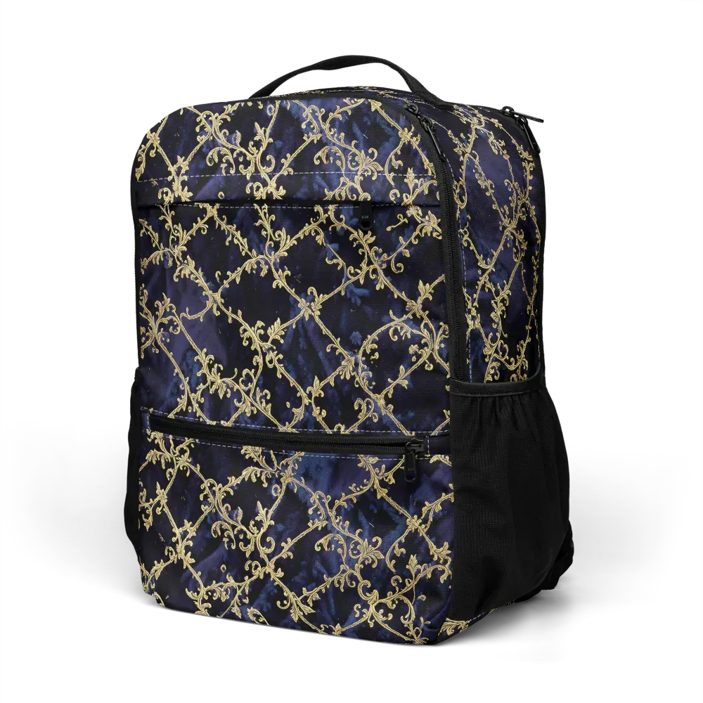 Midnight Filigree on Utility Backpack — Left Front