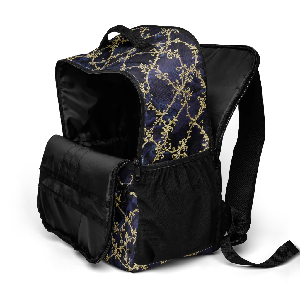 Midnight Filigree on Utility Backpack — Product details 2