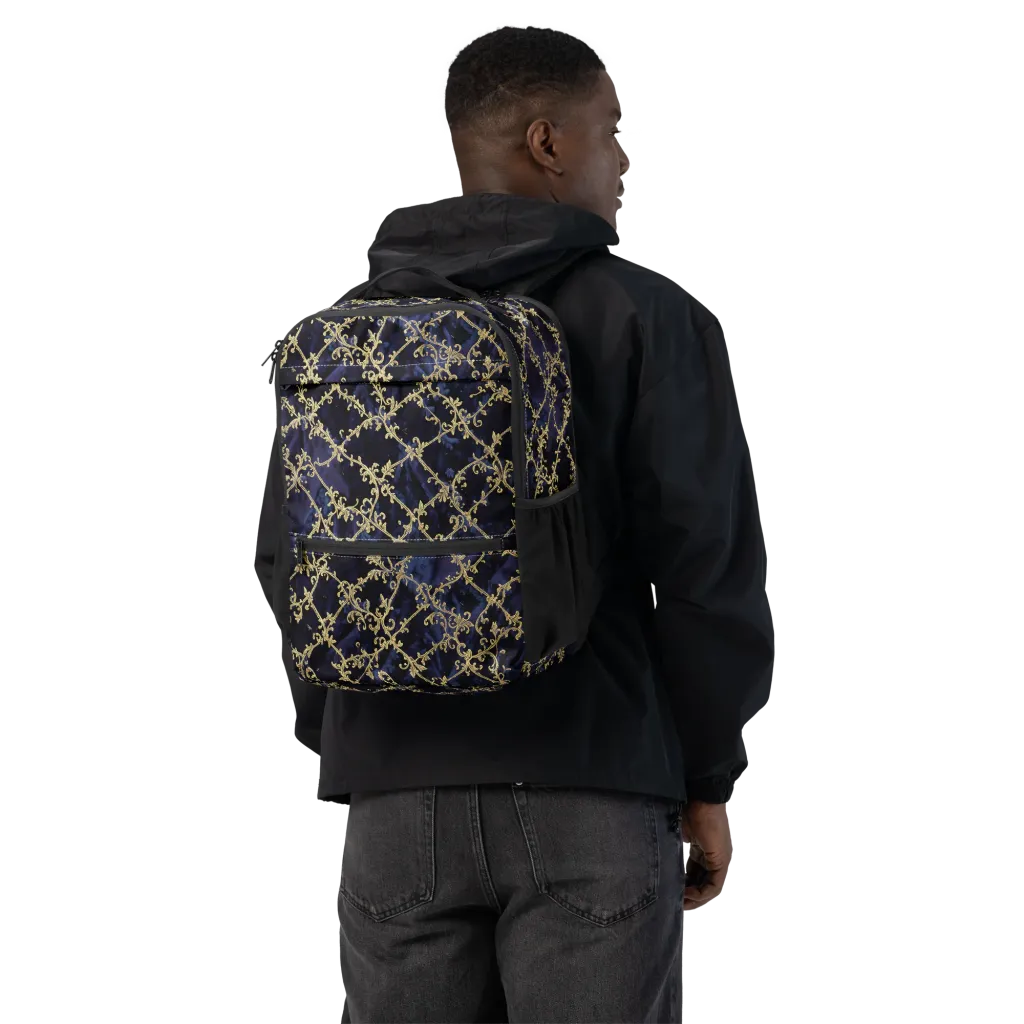 Midnight Filigree on Utility Backpack — Back