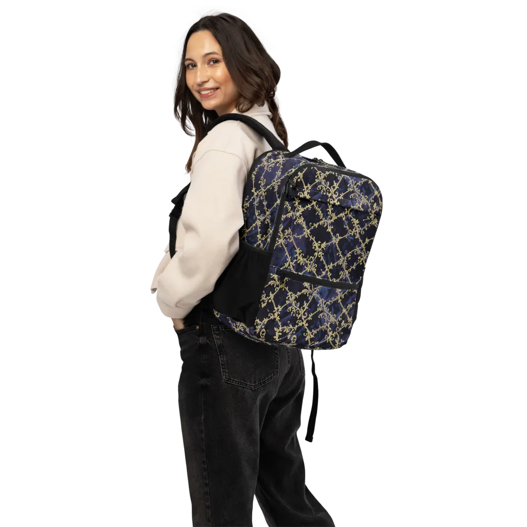 Midnight Filigree on Utility Backpack — Back