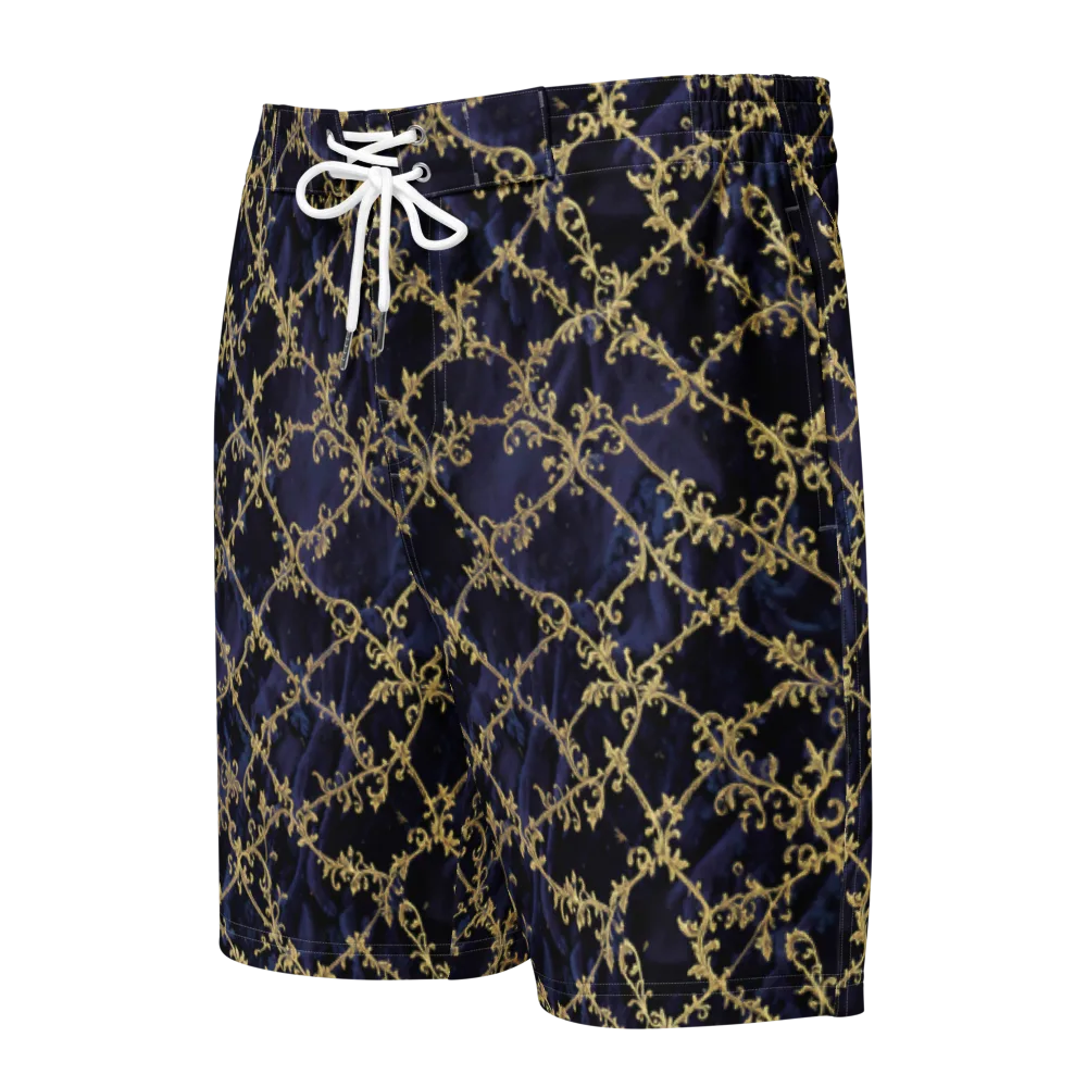 Midnight Filigree on Men's Board Shorts — Front