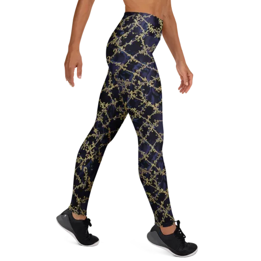 Midnight Filigree on a Yoga Leggings