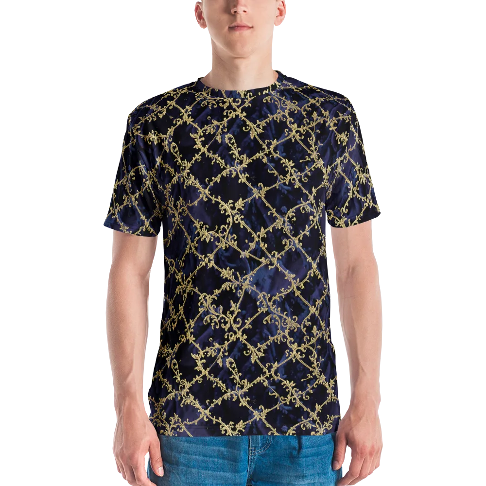 Midnight Filigree on Men's Crew Neck T-Shirt — Front