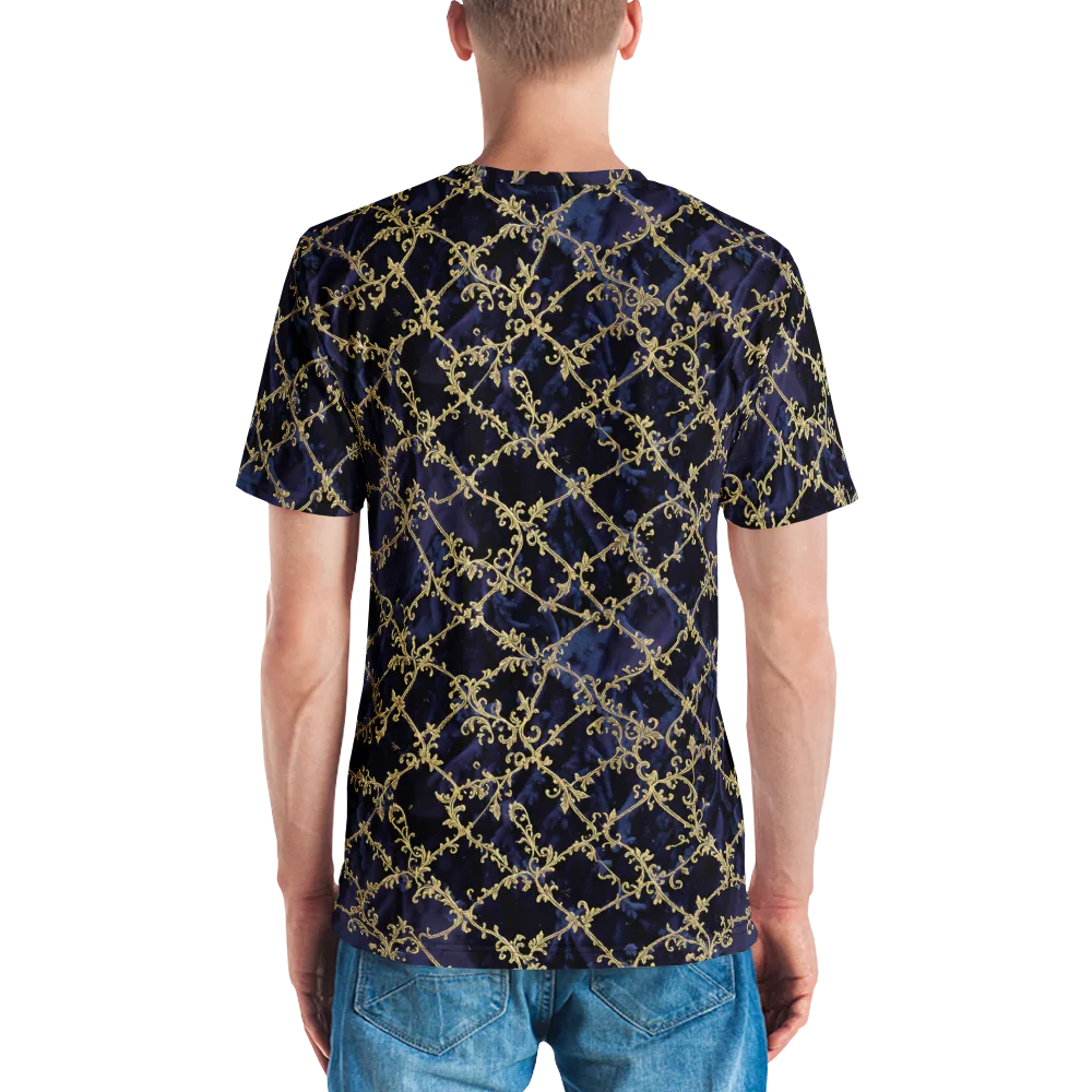 Midnight Filigree on Men's Crew Neck T-Shirt — Back