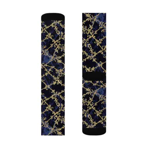 Midnight Filigree on a Socks